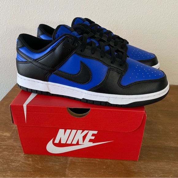 Nike Dunk Low Hyper Royal Black White - Size 12 - Picture 1 of 12